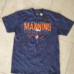 New Denver Broncos NFL Peyton Manning Stats T Shirt M