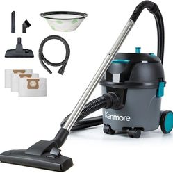 Kenmore KW3010 Bagged Canister Vacuum 3 Gallon Lightweight Cleaner High Efficient with 3 Cleaning Tools & Washable Filter for Household, Hard Floor, C