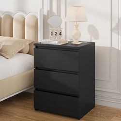 Two black night tables