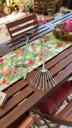 Pair Of Verdigris Metal with 3 Hooks