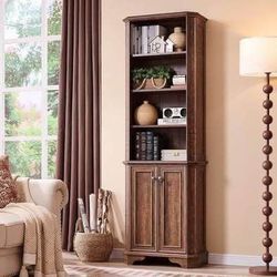 SALE! New Tall Brown Shelving/Storage Unit For Home Or Office