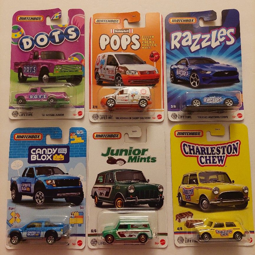 Matchbox 2025 Candy Series Complete Set Of 6