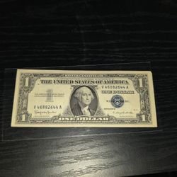 1957 B Series $1 Silver Cert- ($12)