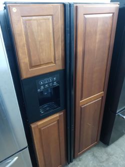 GE Profile wood-panel side by side refrigerator - Free delivery