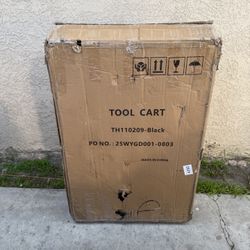 NEW 2-Tier Service Utility Cart, Handle & 2-Locking Casters