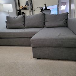 IKEA FRIHETEN Sleeper sectional w/storage Gray - Free Delivery 