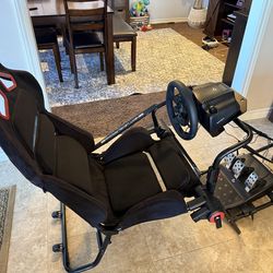 Driving Simulator Chair and Logitech G923 Wheel and Pedals