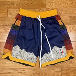 Collect And Select Denver Nuggets Swingman Basketball Shorts Trillest Sz Large