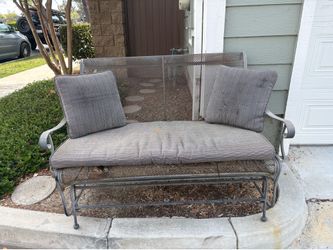Free Outdoor Steel Patio Gliding Bench