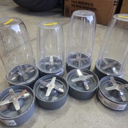 Lot Of Nutribullet 600w 900w Mixer Cups Blades