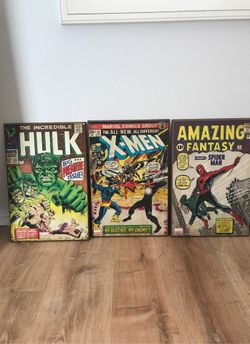 Marvel comics wall art