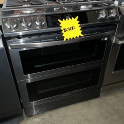 Samsung Black Stainless Slide In Double Oven P7W H