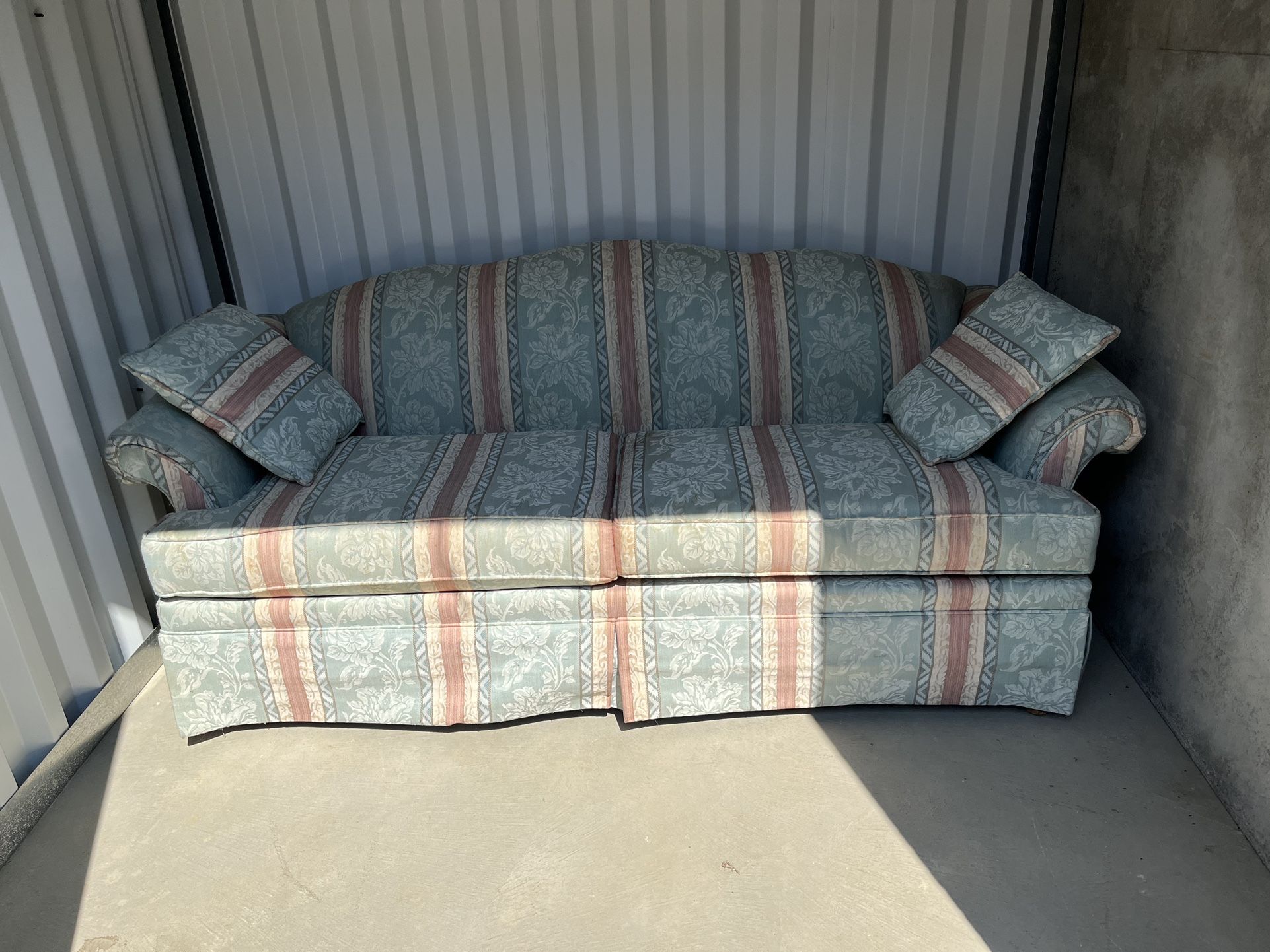 Fabric Sofa & Matching Pillows