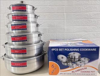 6-Piece Cast Aluminum Cookware Pot Set
