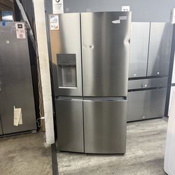 Frigidaire - Gallery 21.3 Cu. Ft. Counter-Depth 4-Door Refrigerator - Smudge Proof Stainless Steel