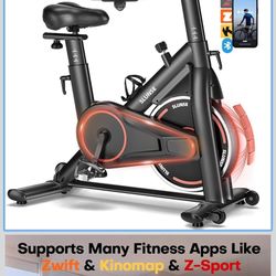 New!! Exercise Bike, Adjustable Magnetic Resistance Stationary Bikes for Home with App Compatible