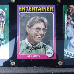 Set Of 3 Joe Namath Cards W/ Autograph. 