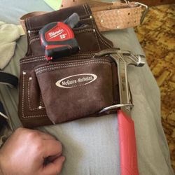 Milwaukee Hammer & Measuring Tape & McGuire Toolbet New