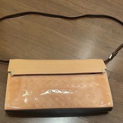 Arcadia Orange and Brown Clutch  or Shoulder Bag Timeless Elegance
