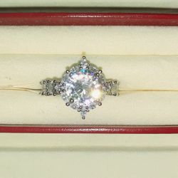 . 925 CZ Stones Ring Size 9