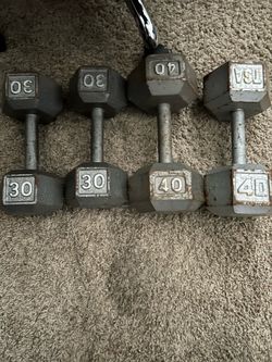 Dumbbell sets 40 & 30 lbs