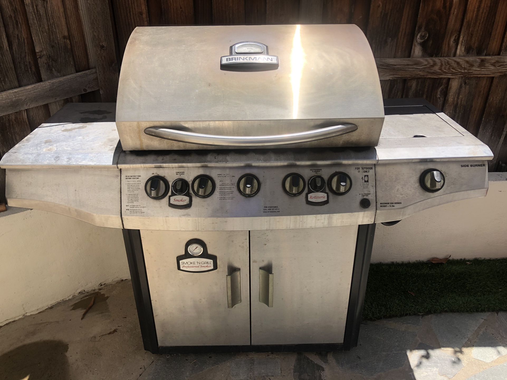 Used Brinkman Smoke’N Grill Professional Smoker/Grill