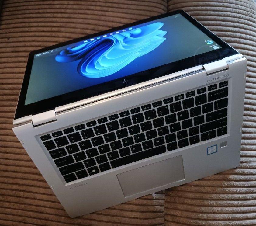 Touchscreen HP EliteBook X360 Laptop/Tablet Intel Core i5 16 GB RAM 256 GB SSD Webcam 1080P FHD LCD USB C Thunderbolt Port Windows 11 Professional