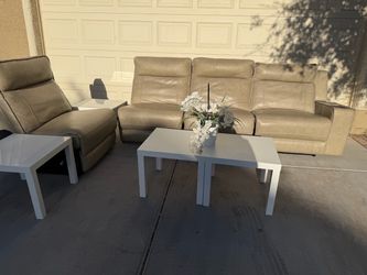 Leather Sectional recliner . 8Pc