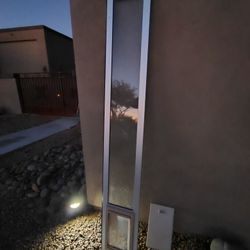  Pet Patio Door for Small Dogs or Cats, Adjustable Frame 77 3/8 - 80 3/8