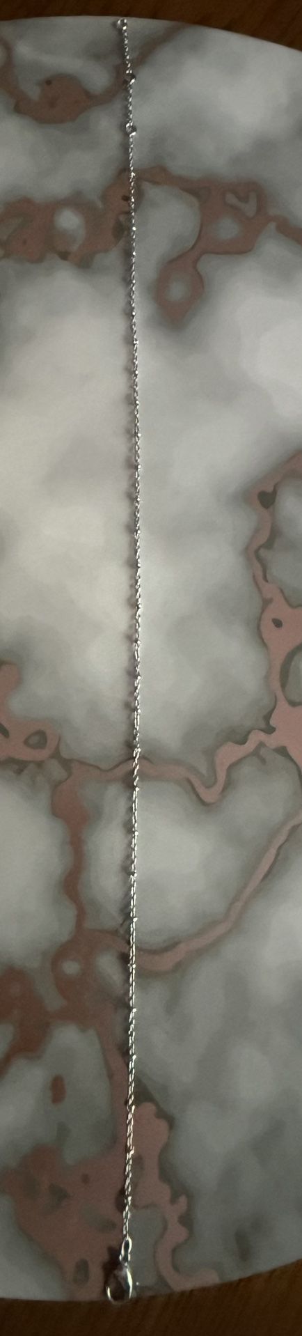 Silver Beaded Necklace        (Sm)