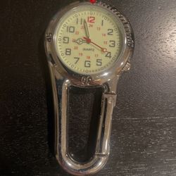 Clip On Watch - Silver 