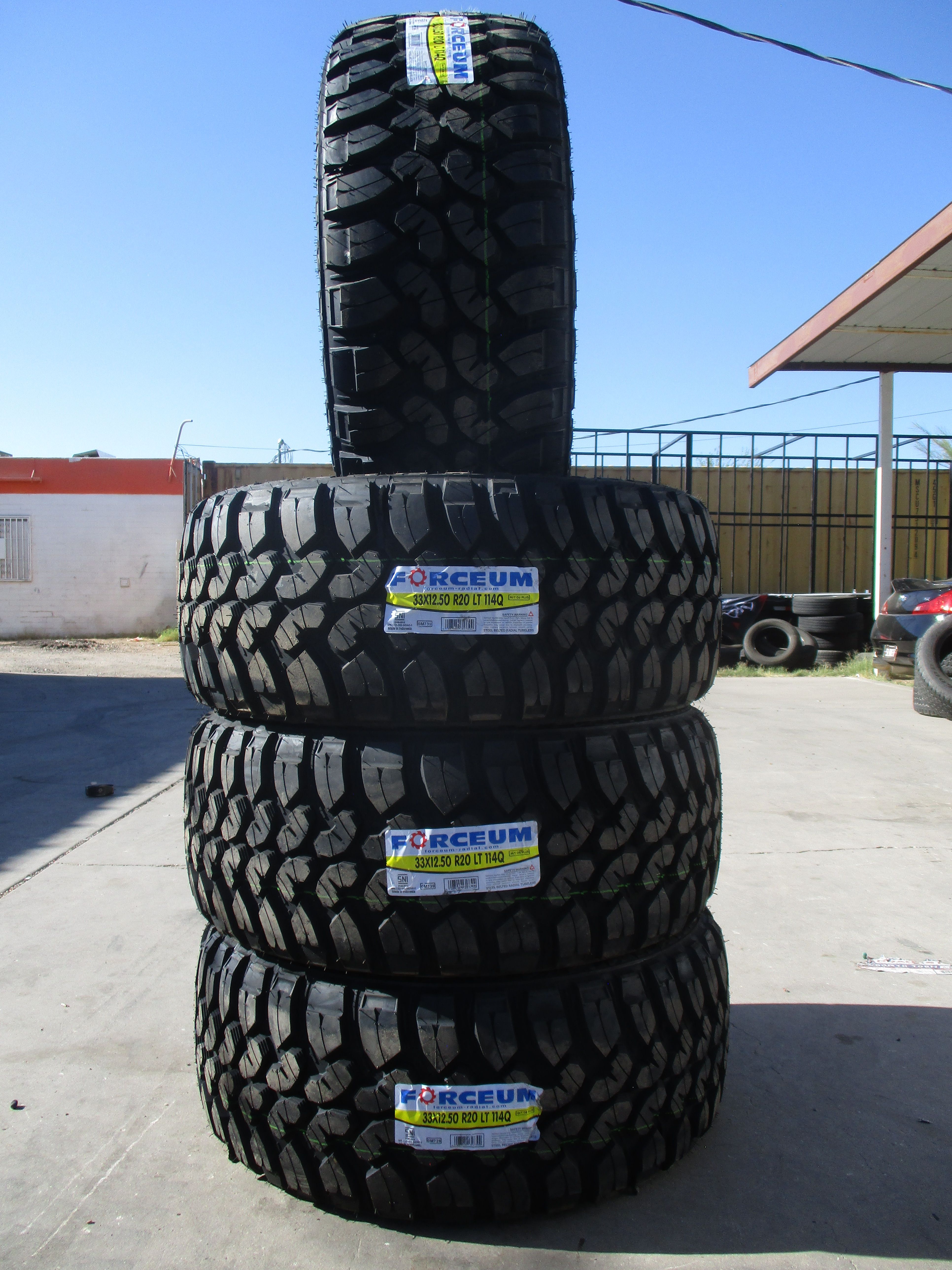 33x12.50R20 LT New Forceum Mud Terrain 10 Ply Tires