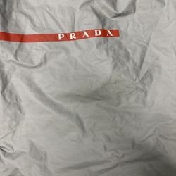 Prada Vinyl Dustbag Handbag & Shoe Protection Authentic Drawstring Bag 15x13