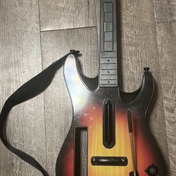 Nintendo Wii Wireless Guitar Hero RedOctane Sunburst Controller 95455.805 strap