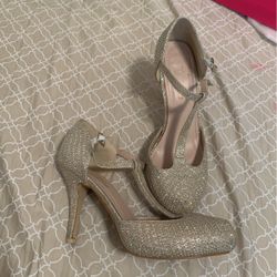 Gold Shiny Heels