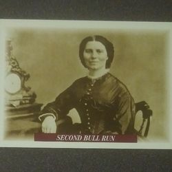 Civil War Union Clara Barton Second Bull Run The Angel Of The Battlefield Portrait #99 Tuff Stuff 1991 Card Vintage Collectible Vintage Red Cross