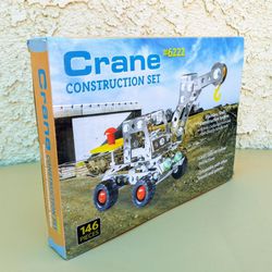 Build a Metal Crane - 146pc Construction Set - Stainless Steel Construction System • Toys & Hobbies, Building Toy Complete Sets, Model Piece Together 