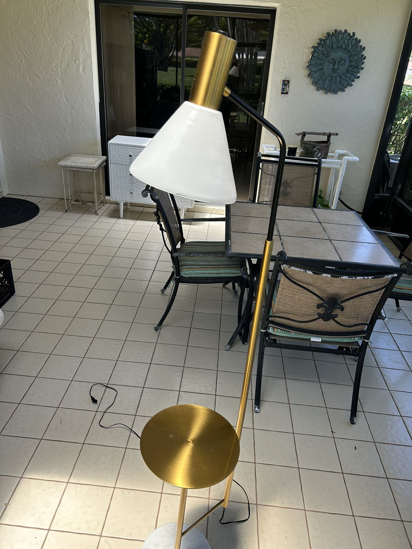 Lamp Table Brass
