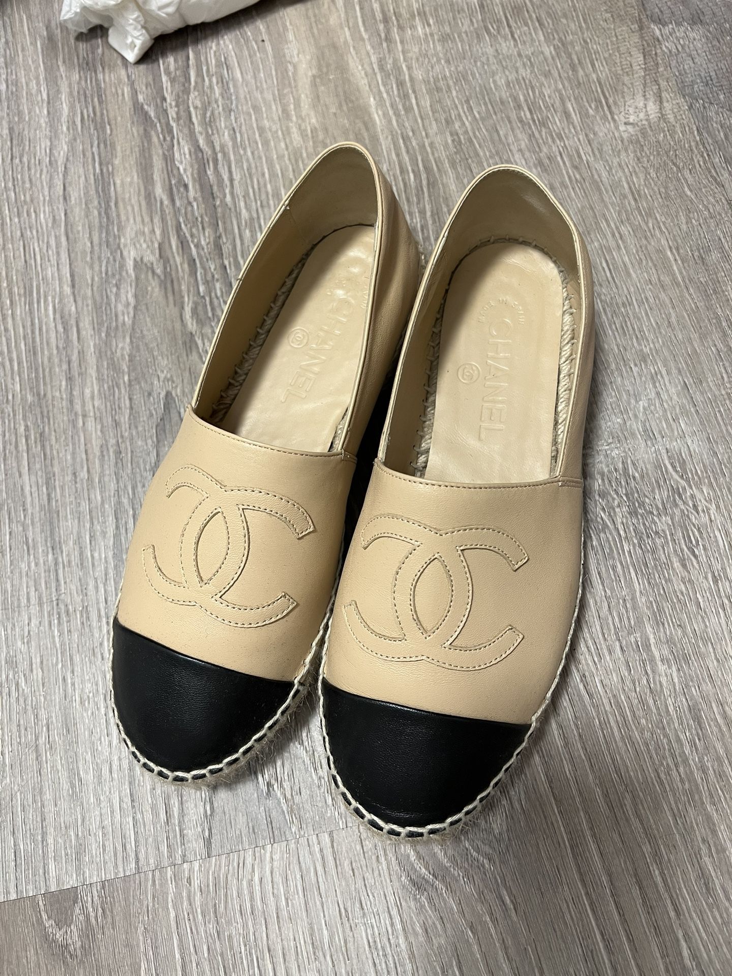 Chanel Espadrilles Black And Nude shoes