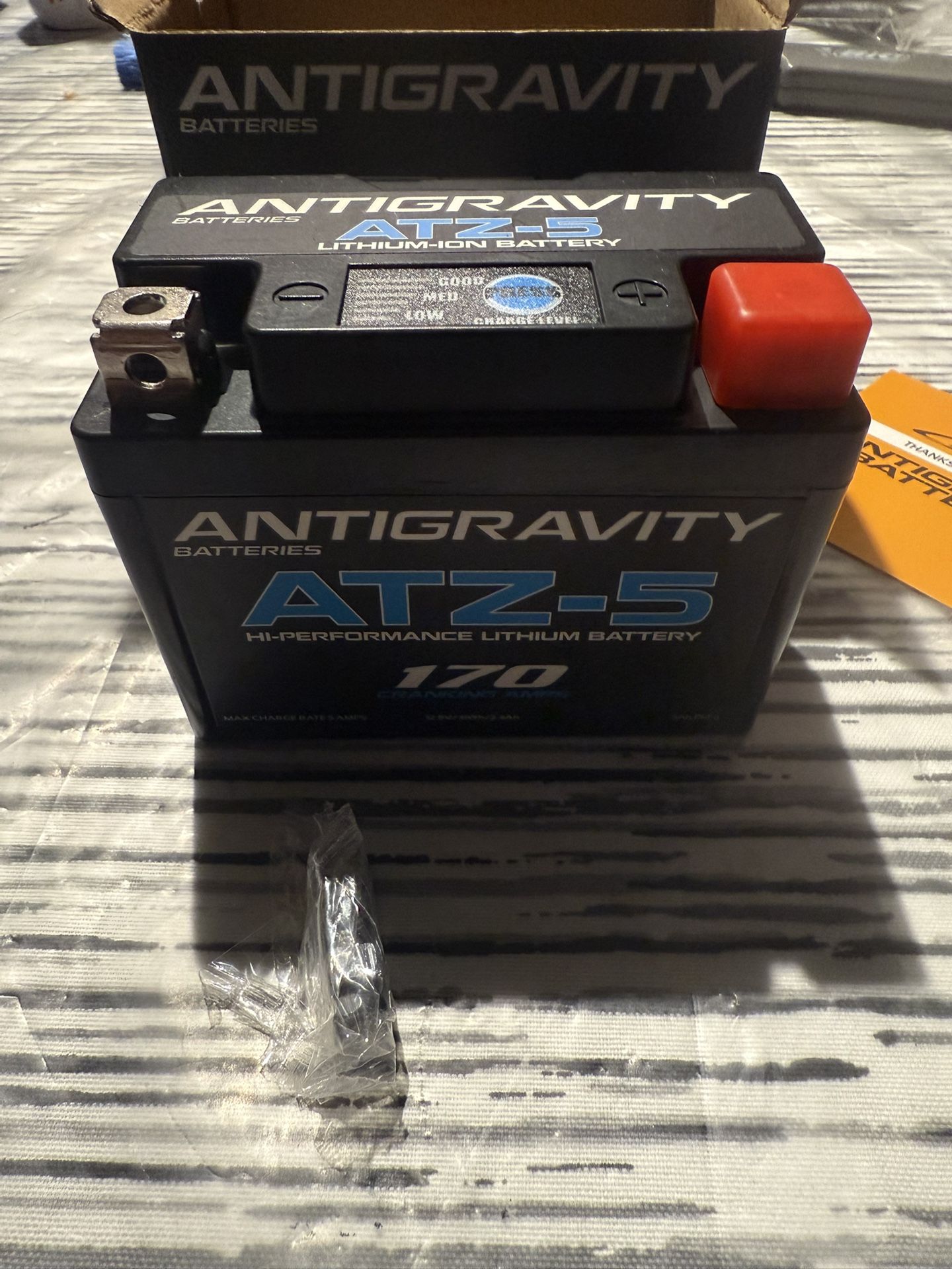 Antigravity ATZ-5 Performance Lithium Motorcycle Powersport Battery, 2.4Amp Hours ATV, Quad, Honda, KTM, Yamaha, Kawi 12.8v see pic for specs of batte