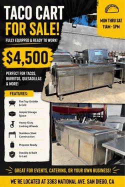 Stainless Steel Taco Cart