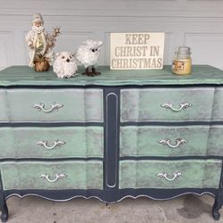 BeUtful Dresser Sage Green Grey Silver 