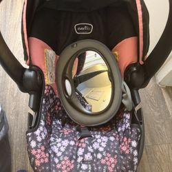 Evenflo NurtureMax Infant Car Seat w/ Base + Mirror 