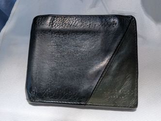 Ted Baker London leather wallet, black & olive green