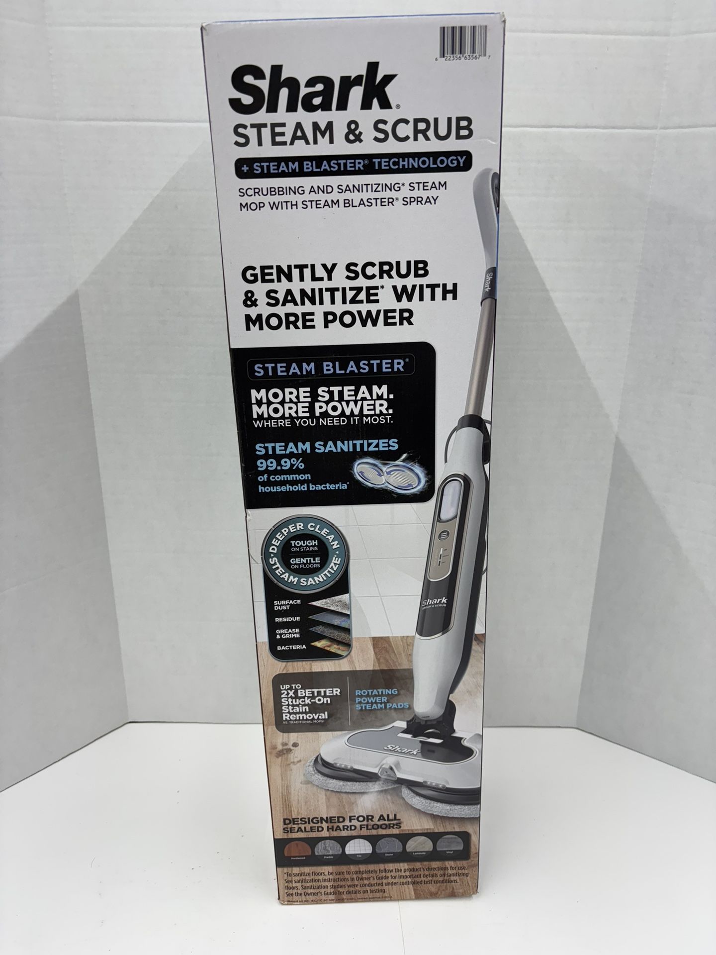 SHARK Steam and Scrub Corded Steam Mop and Cleaner for Hard Floors, trapeador a vapor para piso