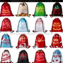 New Xmas Drawstring Bags