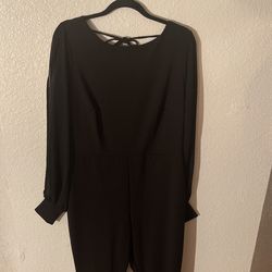 Fashion Nova Backless Black Sexy Jumpsuit 