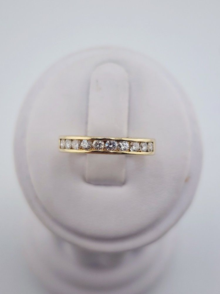 14k gold diamond wedding band