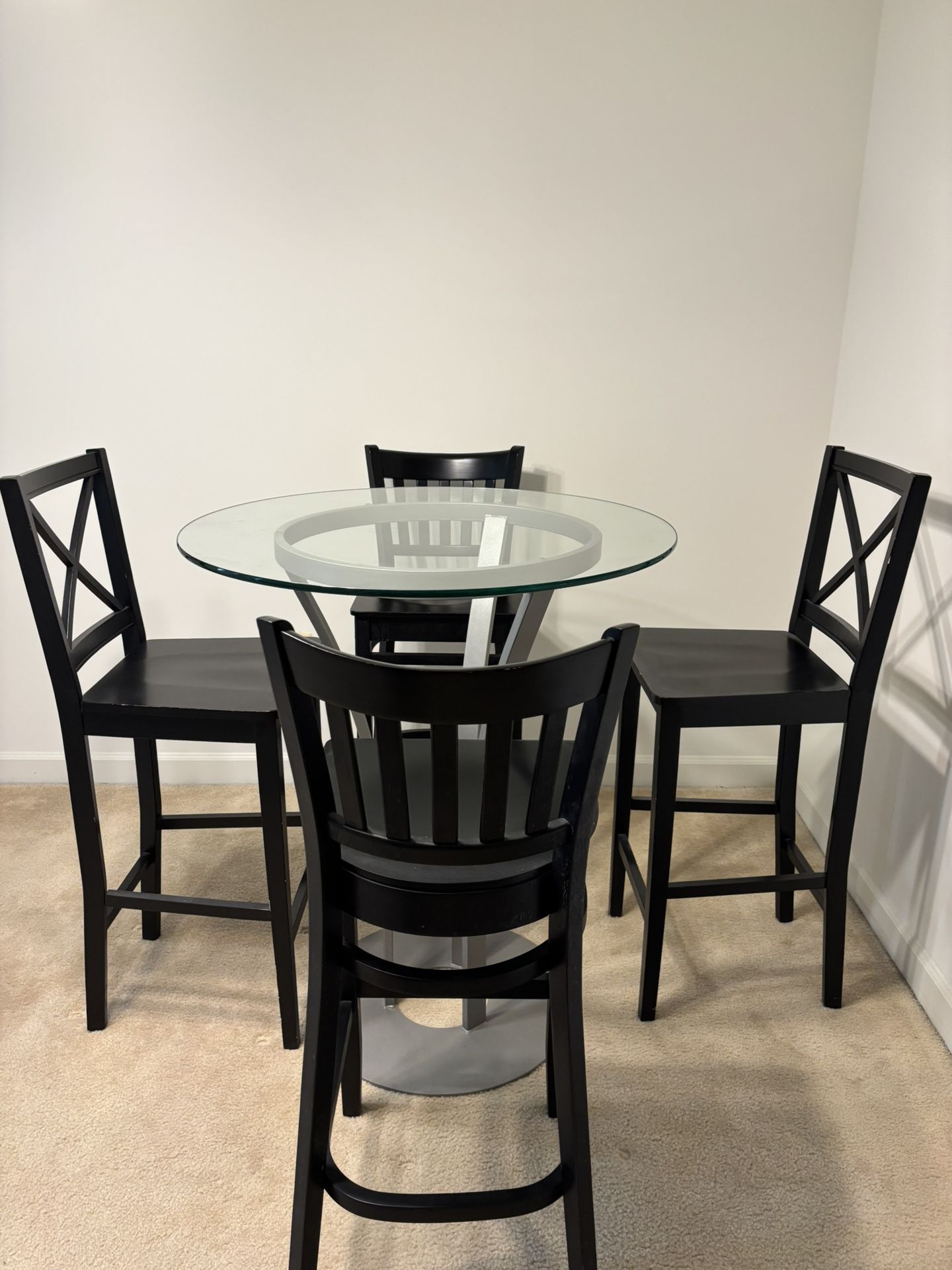 Dining Set, 4 high chairs