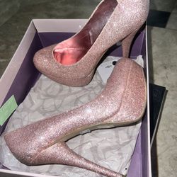 Glitter Pink High Heels